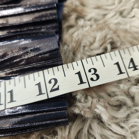 Free People Sabina Musáyev‎ Burnished Metal Pleated Laminate Dark Silver Set XL - Picture 15 of 16